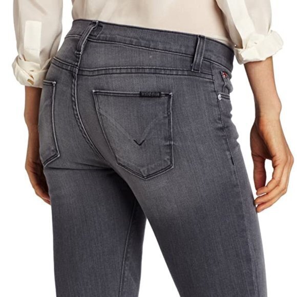 Hudson Jeans Nico Studded Super Skinny Midrise Jeans in Alloy Womens Size 29 - Picture 4 of 13